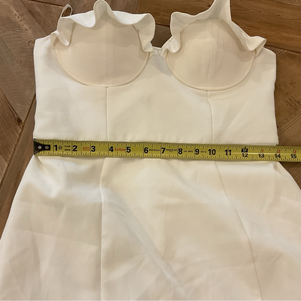 NBD Strapless Ruffle White‎ Mini Bustier Dress - Picture 7 of 7